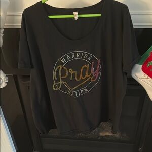 Warrior Nation Pray Black T-Shirt
